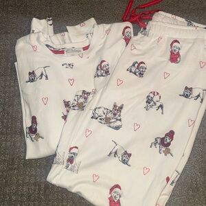 PJ Salvage White Dog Print Pajama Set -